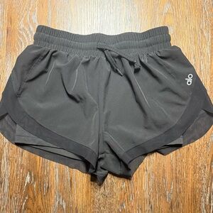 ALO Yoga Black Women's Athletic Shorts with Drawstring
